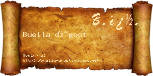 Buella Ágost névjegykártya